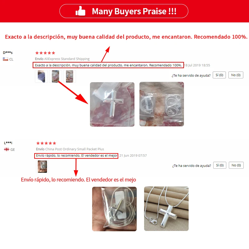 DOTEFFIL Genuine 925 Sterling Silver Cross Necklace Fashion Jewelry Pendant 18 Inches Snake Chain Women Wedding Engagement Gift - Image 6