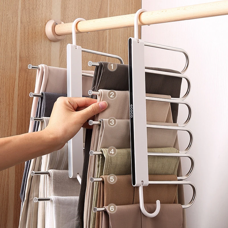 Ganchos Para Faldas Perchas De Ropa De 6 Capas, Colgador De Pantalon Y  Falda Multicapa Para Pantalon, Clips De Suspensión De Metal Antidlizant,  Soporte Para Tante De Almacenamiento De Ropa - AliExprs