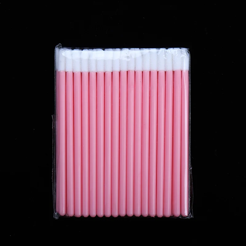 Pink 300 шт/партия миниатюрная кисть для губ одноразовая помада глянцевые щетки палочки Аппликатор инструменты для макияжа Кисти оптом - Цвет: Pink