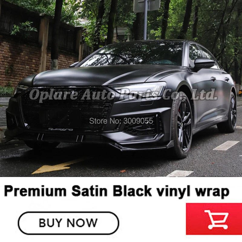 Highest Quality Satin Black Vinyl Wrap Car Wrapping Paper Satin Black