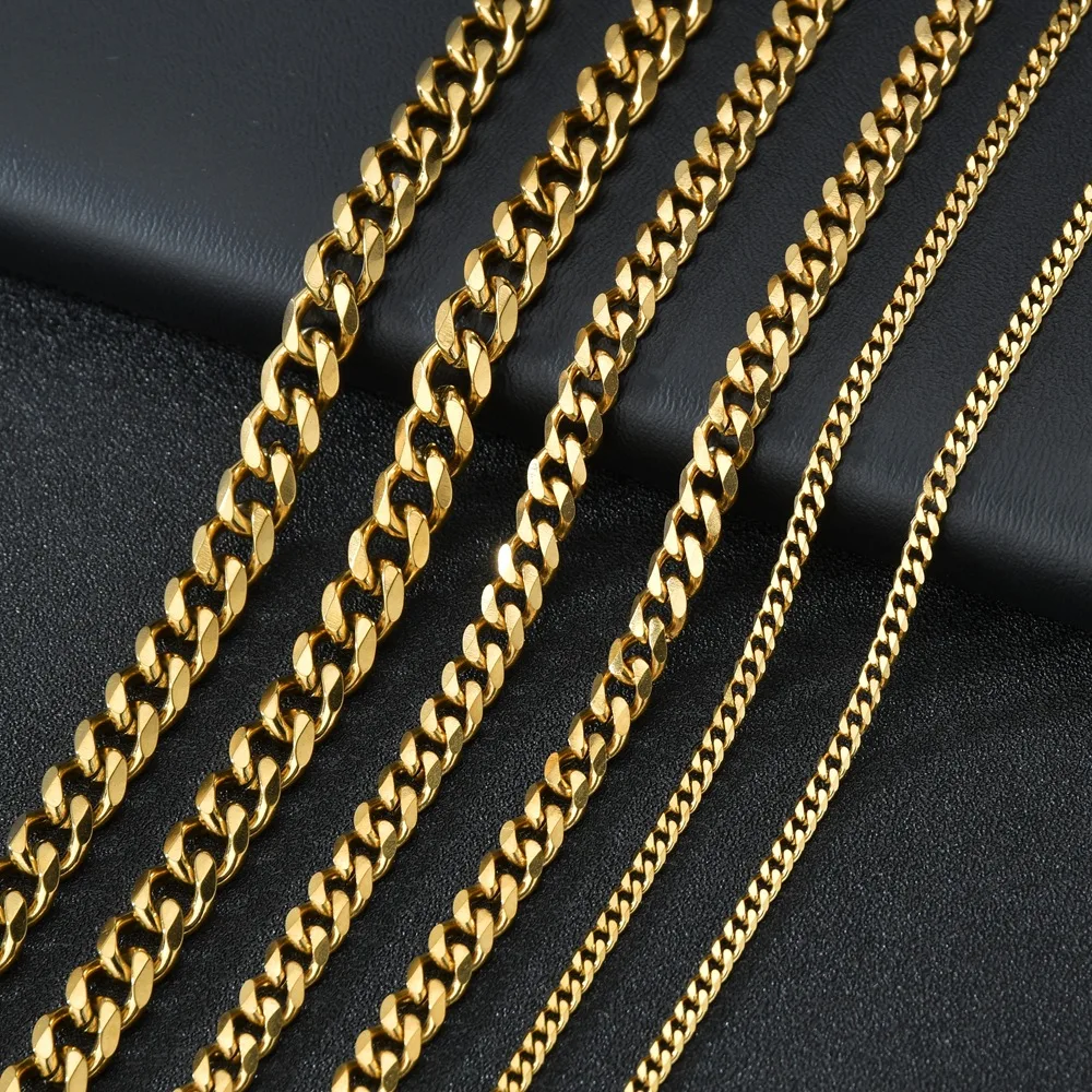 Stainless Steel Cuban Chain Necklace 