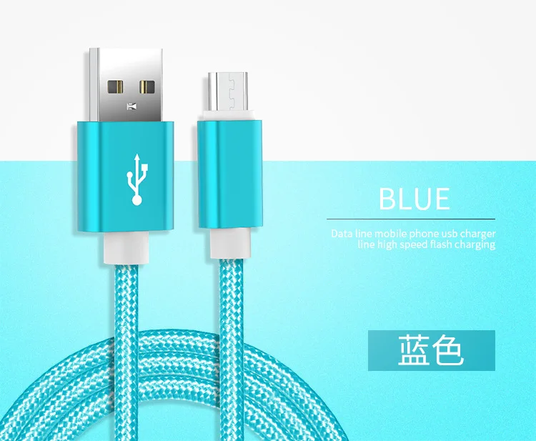 Fanshu Micro USB кабель USB 2,0 нейлоновый плетеный кабель для синхронизации и быстрой зарядки для samsung Kindle Android huawei Xiaomi смартфон