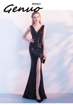 

Genuo 2019 Mesh Limited Zanzea Vadim Women Dress Vestidos De Fiesta New Winter Fashion Golden Banquet Sexy Long Sequins Dresses
