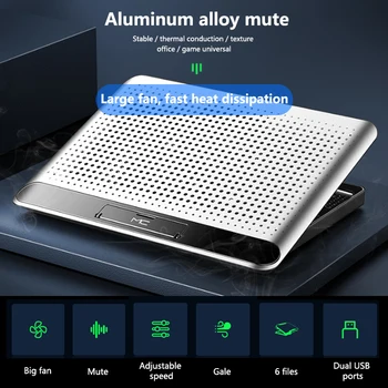 

Laptop Fans Cooler Laptop Quiet Cooling Pad 6Speed Adjustable Notebook Gaming Cooler Stand Holder with 2 USB Ports for 12-18inch