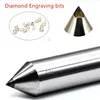 3.175 mm 3mm Diamond Engraving bits drag engraver cnc diamond point metal stone Carving milling cutting tools 2pcs ► Photo 3/6