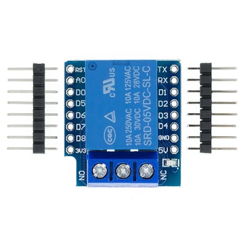 

10pcs One Channel Wemos D1 Mini Relay Shield Wemos D1 Mini Relay Module for ESP8266 Development Board 1 channel