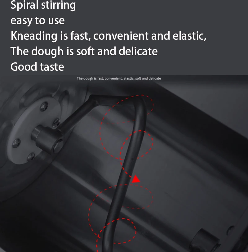 220v electric dough Kneading Machine 10/12kg flour Mixers Commercial food Spin Mixer stainless steel Pasta Stirring Making Bread 3