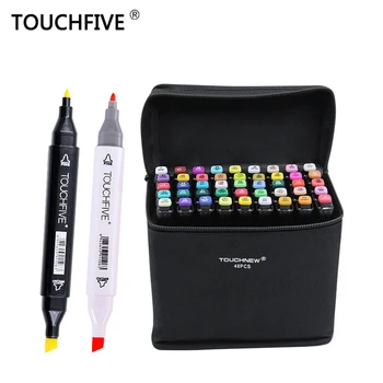 

TouchFIVE 30/40/60/80/168 Color Art Markers Set Dual Headed Artist Sketch Oily Alcohol Based Markers For Animation Manga Brush