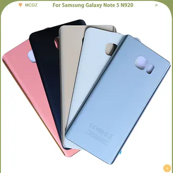 

New Note 5 Battery Cover For Samsung Galaxy Note 5 N920 N920F N920A Back Cover With Camera Lens Rear Door Glass Housing Case