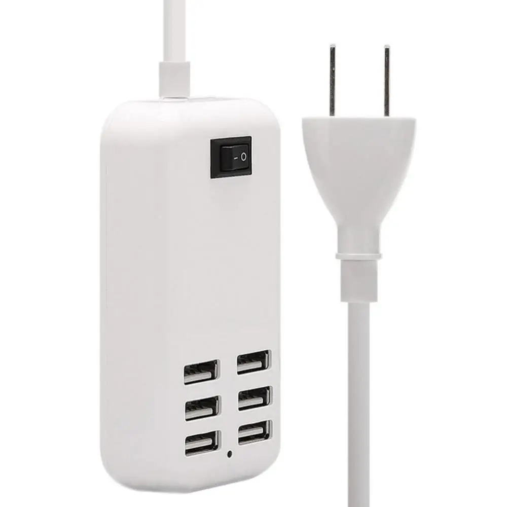 Универсальный портативный кабель-удлинитель с 6 портами usb для быстрого зарядного устройства, зарядное устройство переменного тока для путешествий, для работы и дома, адаптер с вилкой EU/UK/US