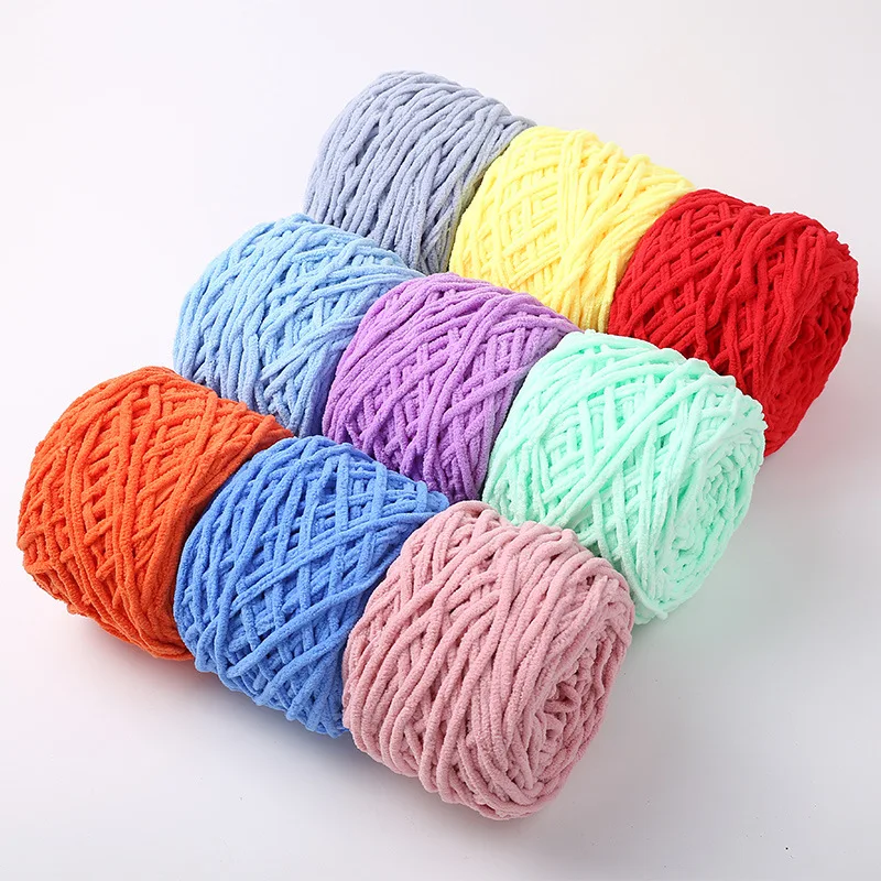 100g / 1pc Chenille Velvet Yarn Cotton Baby Wool DIY Hand Knitted Sweater Knitting Wool Thick Warm Crochet Knitting Yarns 6