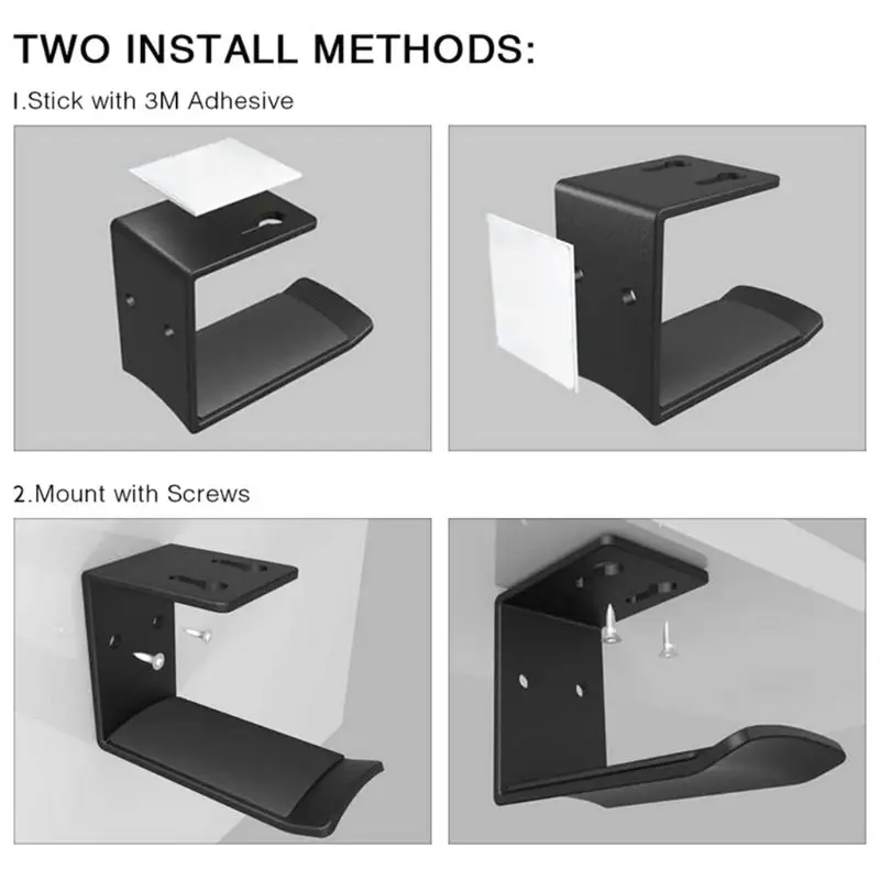 Aluminium Legierung Kopfhörer Aufhänger Halter Wand Halterung Headset Stand Schreibtisch Display Halterung Hängen Haken Kopfhörer Rack Zubehör