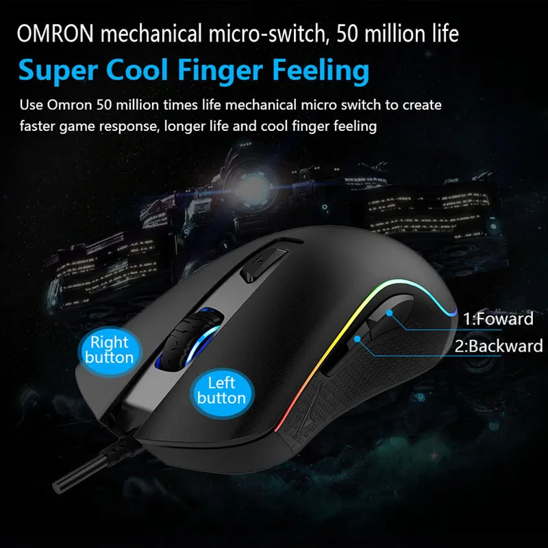  Original Durgod l Wired Gaming Mouse 12000DIP LED Lighting Ergonomic Optical RGB Professional mouse