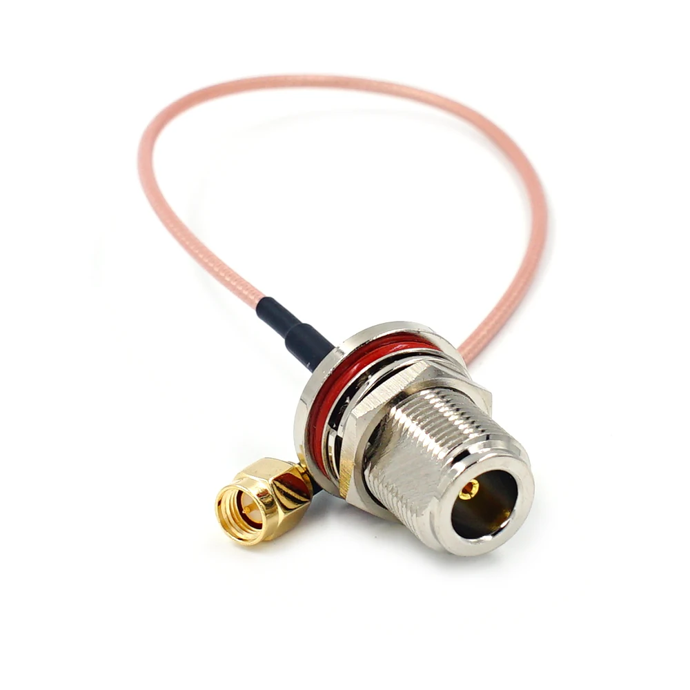 Enhanced RF Coaxial Pigtail Cable with N Female Bulkhead to SMA Male Connector