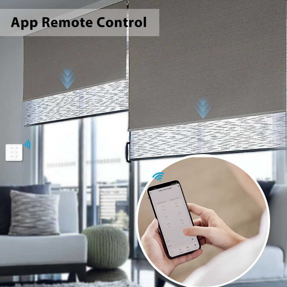 Tuya Smart Leben EU WiFi Doppel Vorhang Blind Schalter für Rollladen elektromotor Google Home Alexa Echo Voice Control DIY