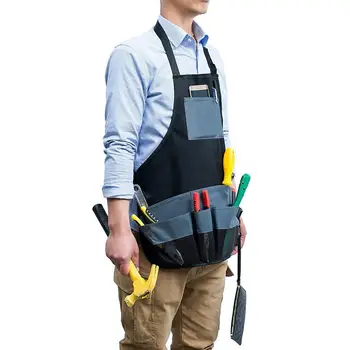 

Garden Tool Apron Heavy Duty Work Apron with 9 Pockets Fully Adjustable Water-resistant for Carpenters Bakers and Machinists