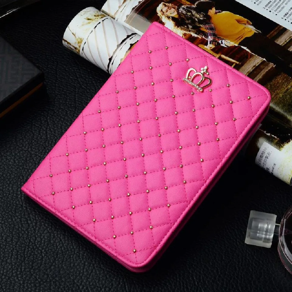 

Luxury Crown Coque for iPad 10.2 2019 9.7 2018 2017 Air 1 2 5 6th mini 1234 iPad mini 2019 Case Smart Magnetic PU Leather Cover