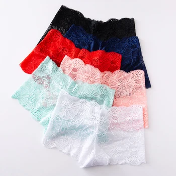 

6PCS Women Sexy Lace Panties Soft Breathable Briefs Underwear Transparent Ladies Tempting Low-Rise Intimates Underpants Lingerie