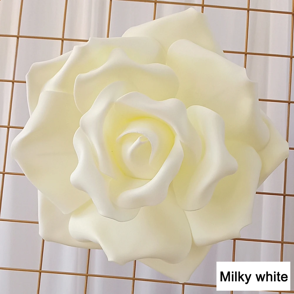 Simulation Rose Flower Head for Home Garden Wedding Wall Background Decoration PE Foam Roses DIY Mall Window Layout Floral