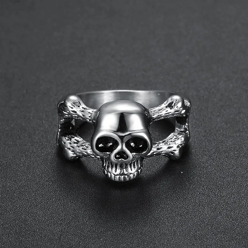 Men and Women Vintage Stainless Steel Skull Ring Rock Punk Style Finger Jewelry for Good Friends | Украшения и аксессуары