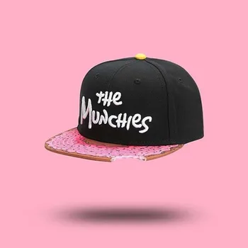 

Street style THE MUNCHIES CAP snacks pink snapback hat for men women hip hop Headwear outdoor fashion baseball cap