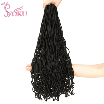 

SOKU Small Dreadlocks Crochet Braid Hair Curly Freetress Twist Hair Goddess Locs African Synthetic Hair Extensions For Full Head