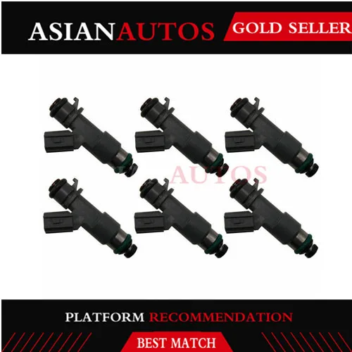 6 шт 16450-R70-A01 топливный инжектор для Acura MDX 2008~ 2010 RL 2009~ 2010 ZDX 2010 3.7L TL 2009~ 10 TSX 2010~ 2012 3.5L V6