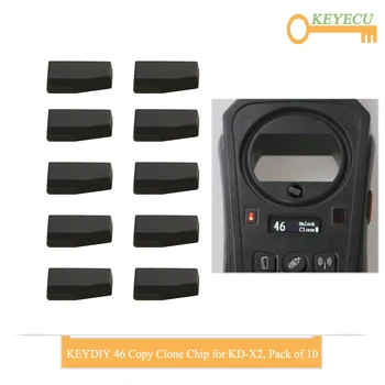 

KEYECU 10 Pieces/ Lot, KEYDIY KD 46 Copy Clone Transponder Chip for KD-X2 Key Programmer Cloner, Transponder Remote Car Key Chip