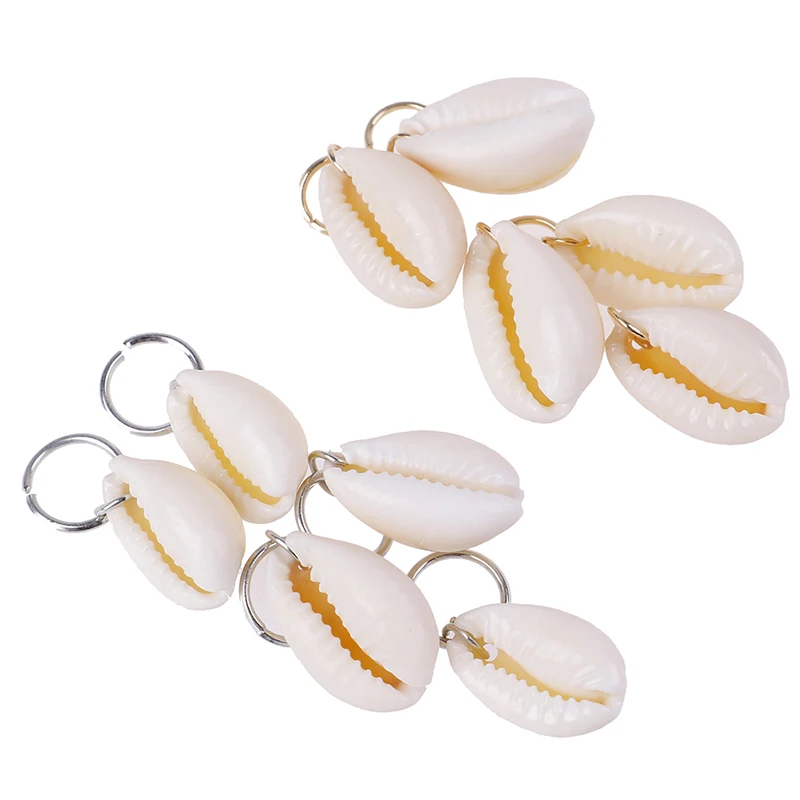 5Pcs/Bag New Shell Hair Braid Ornament Braid Leisure DIY Pendant Gold Silver Circle Shell Clip Jewelry Design Hair Accessories