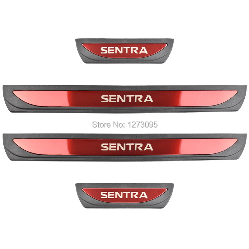 Для Nissan Sentra 2012- Нержавеющая Сталь автомобильный порог Накладка Добро пожаловать педаль протектор автомобиля аксессуары для укладки