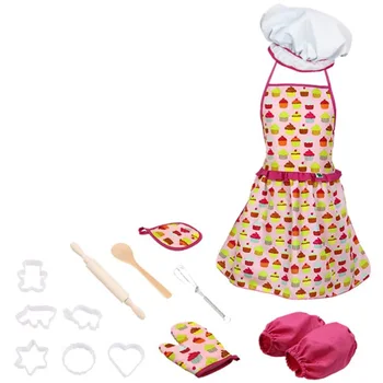 

Kitchenware Toy Set Cooking Baking Costume Biscuit Fondant Cutter Molds Cookware Playset For Girls Children