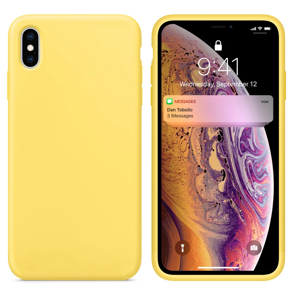 Полностью универсальный чехол для IPhone 11 Pro Max xs max xr 876s plus, Силиконовый противоударный чехол с логотипом, лучше, чем - Цвет: Цвет: желтый