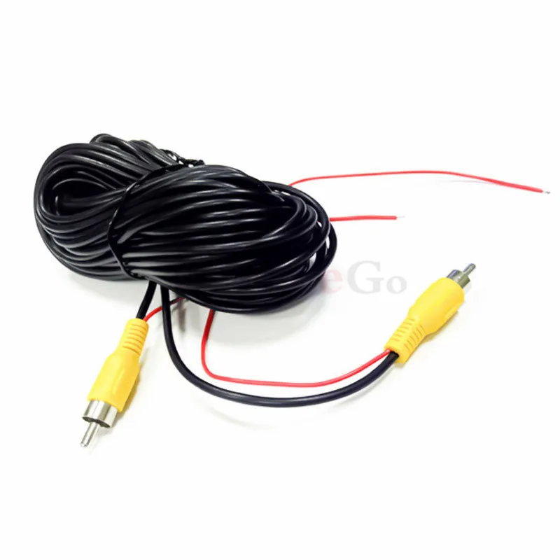 Car RCA CAR Reverse Rear View Parking Camera Video Cable With Video Trigger Wire Connecting Car Parking Rearview Monitor 10m 15m (4)