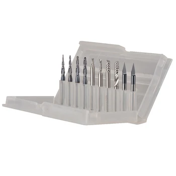 

CNC Carbide Engraving Router Bits Milling Cutter Woodworking Set 3.175mm Shank Milling Machine Tools For Steel Woodworking