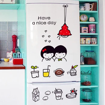 

Rental Remodeled Kitchen Wall Self-Adhesive Paper Restaurant Cabinet Decoration Stickers Refrigerator Creative Personality Wall