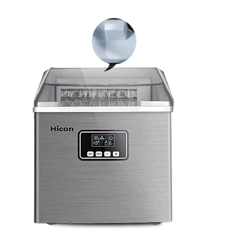 Hicon Машина, которая делает лед Ice Maker 25kg Commercial Milk Tea Shop Small Home Bar Ice Cube Making Machine Quick Ice Maker