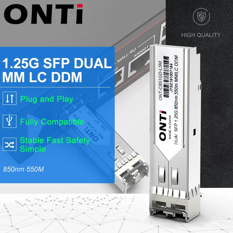 SFP Transceiver Module  LC Gigabit Multimode Duplex Fiber Optical 1.25G 850nm 550m Compatible with Cisco/Mikrotik Switch DDM MM ibm compatible 10gbase lr 10g 1310nm 10km xfp transceiver 10g lr xfp optical module with duplex lc connector ddm function