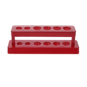 

1pcTest Tube Holder 6 Hole Plastic Rack Red Stand Burette Stand Shelf Laboratory Drop Shipping