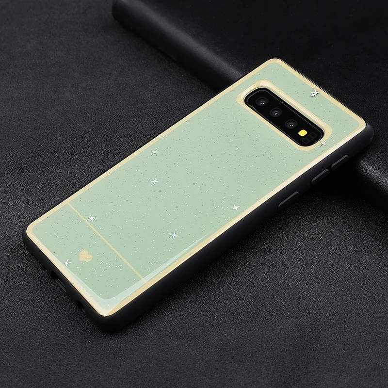 Роскошный Золотой фольгированный блестящий чехол для телефона samsung Note 10 S10 Plus S9 Note 10 Plus 5G 8 9 модный жесткий чехол - Цвет: K