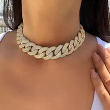 GODKI Роскошные Панк Рок звено цепи колье ожерелье для женщин Femme вечерние кубический циркон CZ винтажные богемные модные ювелирные изделия