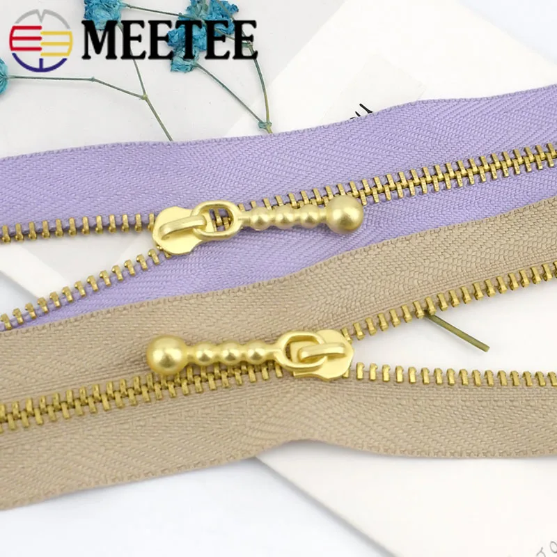 Meetee 3 # золотая металлическая молния закрывающаяся 12/15/20 см для джинсов сумок