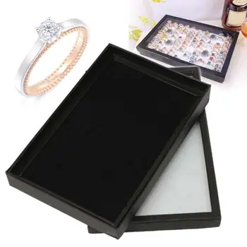 

New 100 Slots Ring Storage Earing Display Box Exquisite Practical Fine Jewelry Organizer Multi-function Jewelry Storage Box