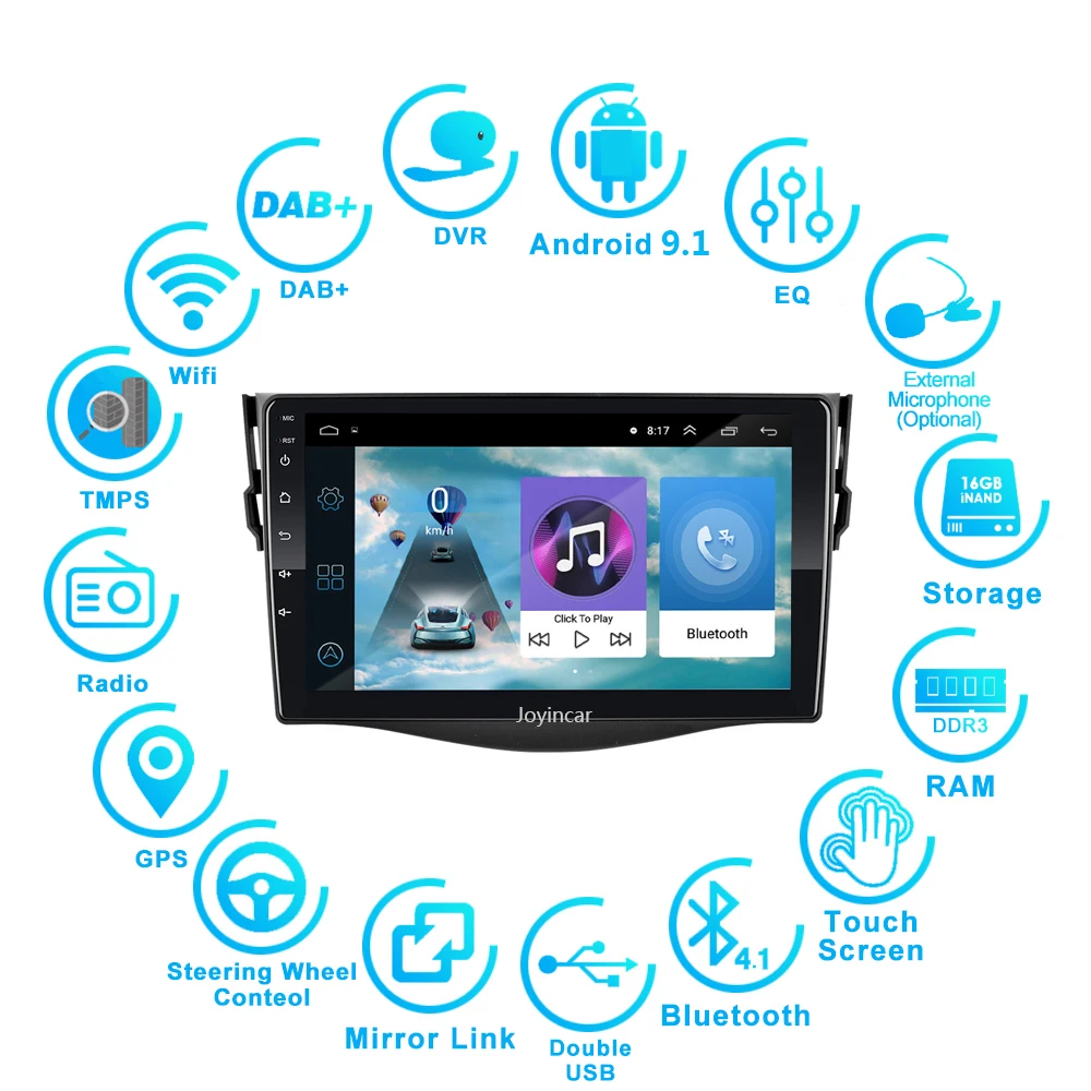 2G+ 32G 9 ''2din Android 9,1 Автомобильный мультимедийный плеер для Toyota RAV4 Rav 4 2007 2008 2009 2010 2011 Автомобильный Радио gps навигация Wifi
