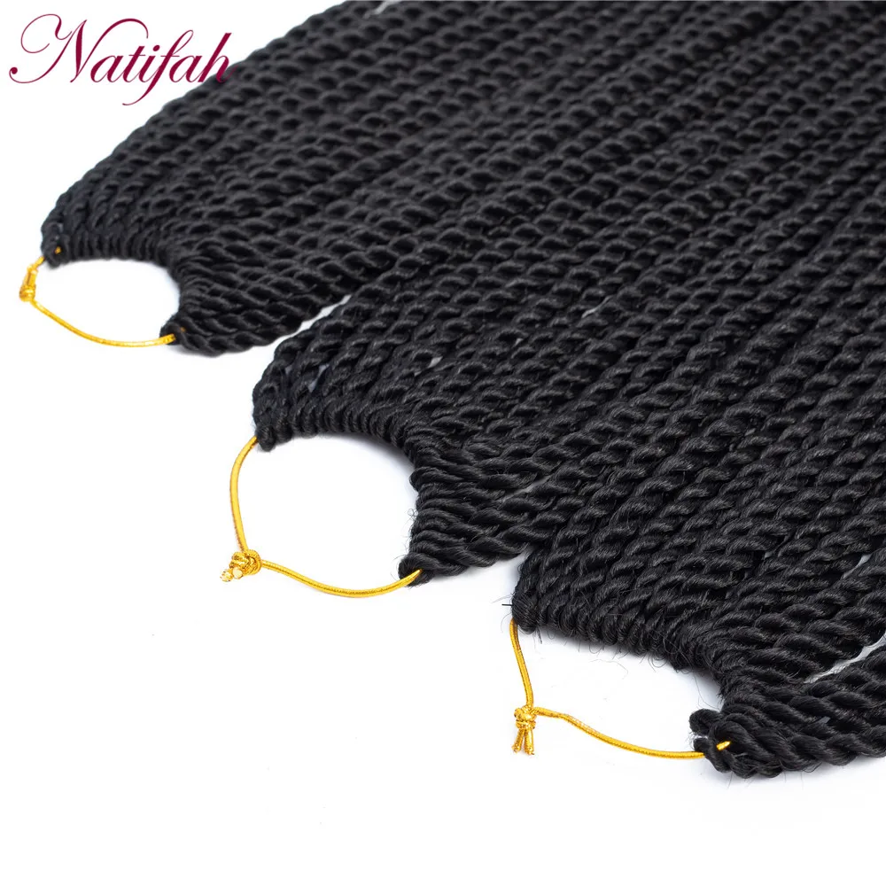 Natifah Ombre искусственные локоны в стиле Crochet волосы 18 дюймов кудрявые синтетические косички Crotchet косички Hai для женщин плетение волос для наращивания