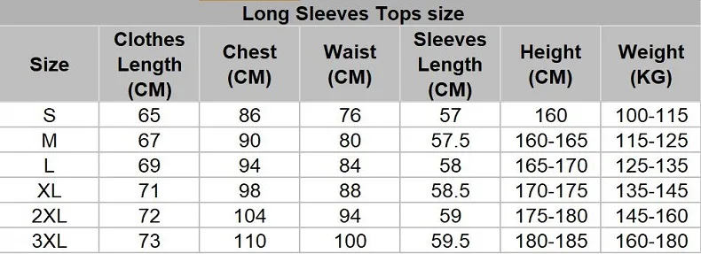 tops long size
