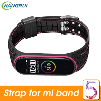

strap for mi band 4 5 Silicone Soft Wristband for xiaomi mi band 5 nfc 4 Miband 5 4 Replacement sports bracelet accessories