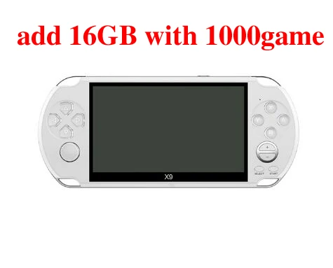Drop ship New Arrival 5.0 Inch Large Screen Handheld Game Player Support TV Out Put With MP3/Movie Multimedia Video Game Console - Цвет: white add 16GB