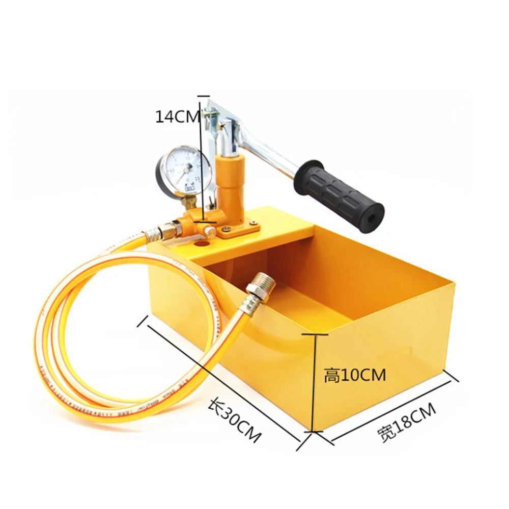 

Hot New PPR Aluminum 2.5MPa Pressure Test Pump 25KG Water Pressure Tester Manual Hydraulic Test Pump Machine with G1/2" Hose