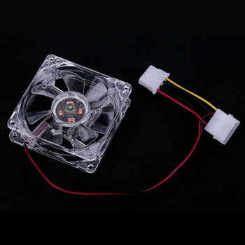 

Easy Installed 80mm Fans 4 Blue LED for Computer PC Case Cooling PC CPU Cooling Cooler Fan Quiet Type Hot Sale Transparent