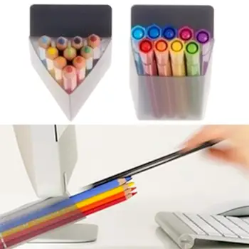 

Self-Adhesive Plastic Pen Bag Pen Holders Pen Case Economic Computer Monitors Stationery Bookshelves Convenient Diy Containers